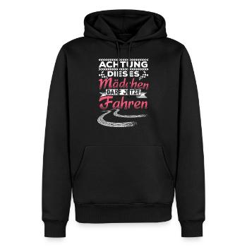 Fahrprüfung bestanden Geschenk Führerschein - Männer Premium Bio Hoodie - Schwarz - Vorne - Nico (187cm)