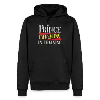 Prince Charming im Training Crown King Königin - Männer Premium Bio Hoodie - Schwarz - Vorne - Nico (187cm)