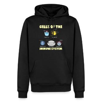 Immunsystem Zellen Biologie Zellwissenschaft - Männer Premium Bio Hoodie - Schwarz - Vorne - Nico (187cm)