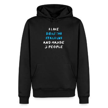 Bracco Italiano - Männer Premium Bio Hoodie - Schwarz - Vorne - Nico (187cm)