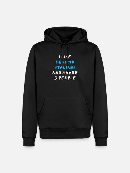 Bracco Italiano - Männer Premium Bio Hoodie - Schwarz