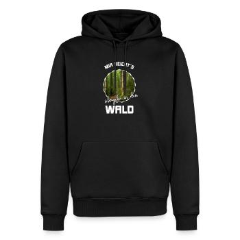 Mir Reichts Ich Gehe In Den Wald - Männer Premium Bio Hoodie - Schwarz - Vorne - Nico (187cm)