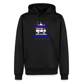 UAZ Buchanka Geländewagen Russland Flagge - Männer Premium Bio Hoodie - Schwarz - Vorne - Nico (187cm)