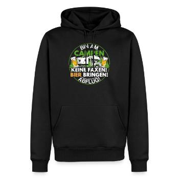 Camping Wohnwagen Camper Wohnmobil Geschenk - Männer Premium Bio Hoodie - Schwarz - Vorne - Nico (187cm)