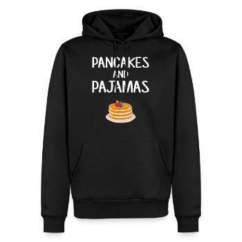 Pancakes and pajamas, pancake maker - Men’s Premium Organic Hoodie - black - Front - Nico (187cm)