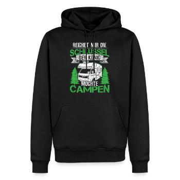 Camping Wohnwagen Camper Wohnmobil Geschenk - Männer Premium Bio Hoodie - Schwarz - Vorne - Nico (187cm)