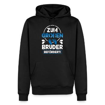 Zum Großen Bruder Befördert Nachwuchs - Männer Premium Bio Hoodie - Schwarz - Vorne - Nico (187cm)