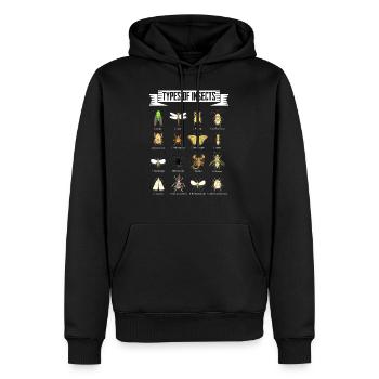 Enfants types d’insectes science sort - Sweat à capuche Premium bio Homme - noir - Devant - Nico (187cm)