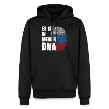 Russland DNA Russe Russin Geschenk Russisch - Männer Premium Bio Hoodie - Schwarz - Vorne - Nico (187cm)