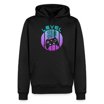 20 ans - Cadeau de 20 ans - Sweat à capuche Premium bio Homme - noir - Devant - Nico (187cm)