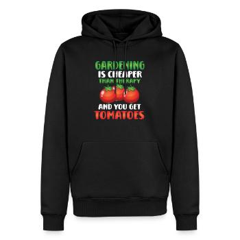 Lustiges Garten Spruch Design - Männer Premium Bio Hoodie - Schwarz - Vorne - Nico (187cm)