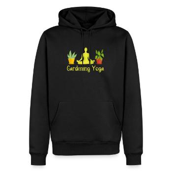 Drôle de jardin style - Sweat à capuche Premium bio Homme - noir - Devant - Nico (187cm)