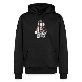 Punkycorn Punk Einhorn Gitarre Punkrock Rockmusik - Männer Premium Bio Hoodie - Schwarz - Vorne - Nico (187cm)