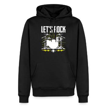 Batteur de batteur let let s - Sweat à capuche Premium bio Homme - noir - Devant - Nico (187cm)