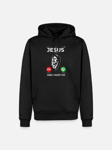 Jesus Catholic Christian Gift - Men’s Premium Organic Hoodie - black