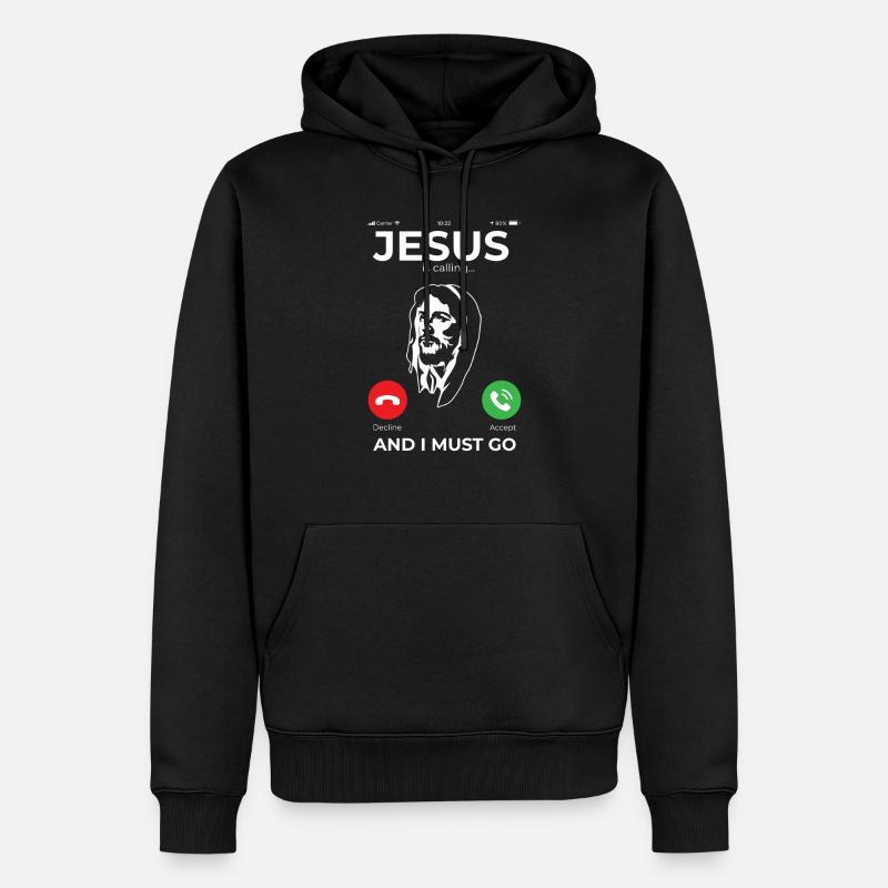 Jésus Cadeau chrétien catholique - Sweat à capuche Premium bio Homme - noir