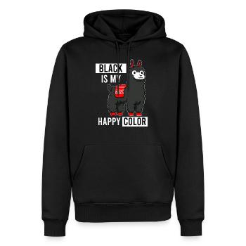 Black Is My Happy Color Sarkastischer Lama Alpaka - Sweat à capuche Premium bio Homme - noir - Devant - Nico (187cm)