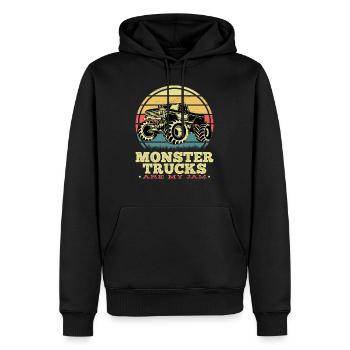 Chemise rétro de camion de monstre de cru - Sweat à capuche Premium bio Homme - noir - Devant - Nico (187cm)