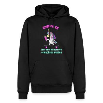 40 Geburtstag Jahrgang 1981 witziger spruch - Männer Premium Bio Hoodie - Schwarz - Vorne - Nico (187cm)