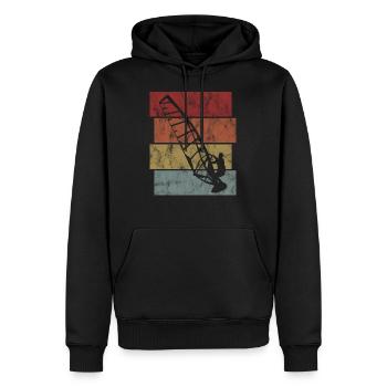Windsurfer Surfen Retro Windsurfen Windsurfing - Männer Premium Bio Hoodie - Schwarz - Vorne - Nico (187cm)