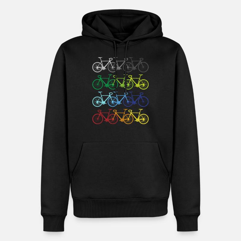 Fahrräder Regenbogen Fahrradfahrer Radfahrer - Männer Premium Bio Hoodie - Schwarz
