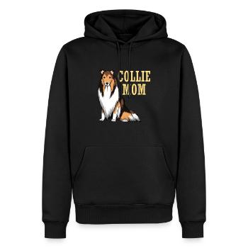 Langhaar Collie Mama für Hunde Härrchen und - Männer Premium Bio Hoodie - Schwarz - Vorne - Nico (187cm)