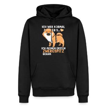 Pomeranian Zwergspitz Hundemotiv geschenk - Männer Premium Bio Hoodie - Schwarz - Vorne - Nico (187cm)