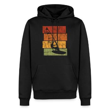 Windsurfer Retro Windsurfen Windsurfing Surfen - Männer Premium Bio Hoodie - Schwarz - Vorne - Nico (187cm)
