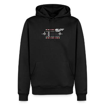 Le Racing, c’est la vie ! - Slot car Slot racing - Sweat à capuche Premium bio Homme - noir - Devant - Nico (187cm)