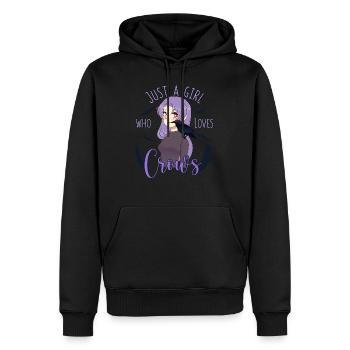 Anime Just A Girl Who Loves Crows Otaku Rabe Weeb - Männer Premium Bio Hoodie - Schwarz - Vorne - Nico (187cm)