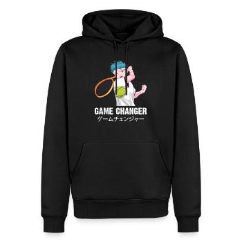 Tennis Anime Boy Husbando Game Changer Kanji Weeb - Männer Premium Bio Hoodie - Schwarz - Vorne - Nico (187cm)