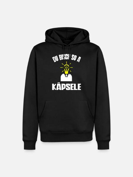 Käpsele Spruch Glühbirne Lustiges Geschenk T-Shirt - Männer Premium Bio Hoodie - Schwarz