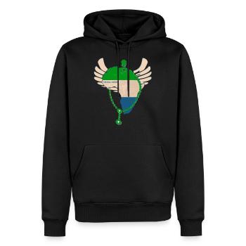 Sierra Leone - Männer Premium Bio Hoodie - Schwarz - Vorne - Nico (187cm)