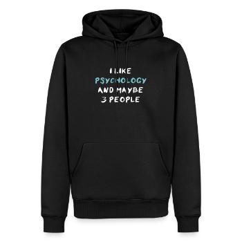 Psychologie - Männer Premium Bio Hoodie - Schwarz - Vorne - Nico (187cm)