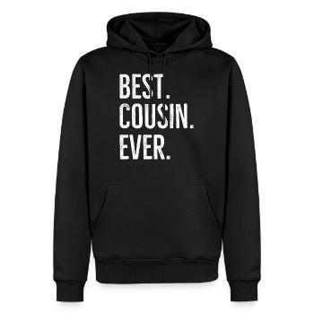 Bester Cousin aller Zeiten - Männer Premium Bio Hoodie - Schwarz - Vorne - Nico (187cm)