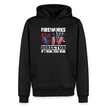 4th July Fireworks Director If I - Männer Premium Bio Hoodie - Schwarz - Vorne - Nico (187cm)