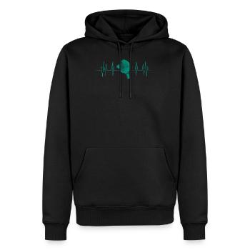 Heartbeat de ping-pong Balles de jeux Tables - Sweat à capuche Premium bio Homme - noir - Devant - Nico (187cm)