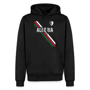 Algerien Algeria Flagge Fahne Trikot Fußball - Männer Premium Bio Hoodie - Schwarz - Vorne - Nico (187cm)