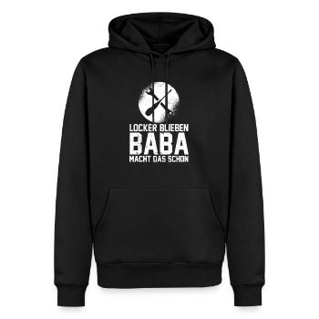 Baba Türkei Vater Papa Locker Bleiben Baba Türkiye - Männer Premium Bio Hoodie - Schwarz - Vorne - Nico (187cm)