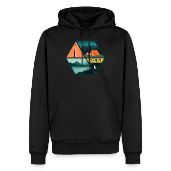 Camping Camper Outdoor Tent - Männer Premium Bio Hoodie - Schwarz - Vorne - Nico (187cm)