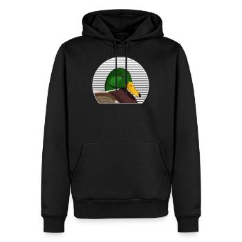 Stockente Vogel Vogelfreund Vogelbeobachter - Männer Premium Bio Hoodie - Schwarz - Vorne - Nico (187cm)