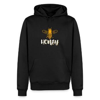 Miel Inker Ruche apicole cadeau - Sweat à capuche Premium bio Homme - noir - Devant - Nico (187cm)