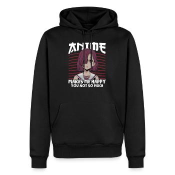 Anime Makes Me Happy You Not So Much Anime Waifu - Männer Premium Bio Hoodie - Schwarz - Vorne - Nico (187cm)