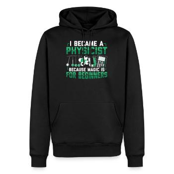 Enseignant de physique | Etudier université idée de cadeau - Sweat à capuche Premium bio Homme - noir - Devant - Nico (187cm)