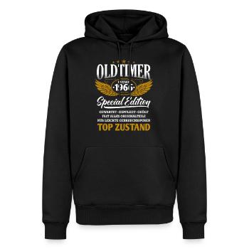 Oldtimer Baujahr 1966 Geburtsjahr Geburtstag - Männer Premium Bio Hoodie - Schwarz - Vorne - Nico (187cm)