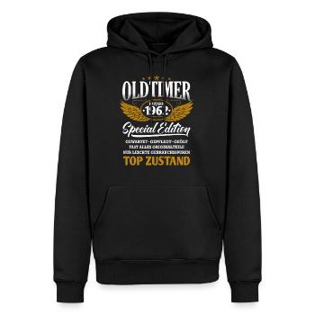 Oldtimer Baujahr 1962 Geburtsjahr Geburtstag - Männer Premium Bio Hoodie - Schwarz - Vorne - Nico (187cm)