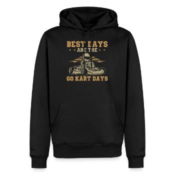 Go Kart - Männer Premium Bio Hoodie - Schwarz - Vorne - Nico (187cm)