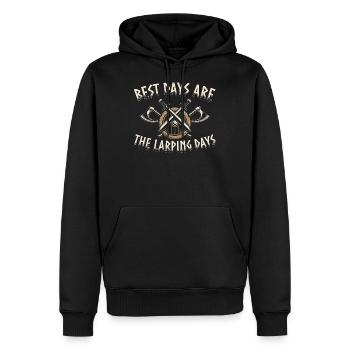 Les meilleurs jours sont les Larping Jours - Cadeaux LARP - Sweat à capuche Premium bio Homme - noir - Devant - Nico (187cm)