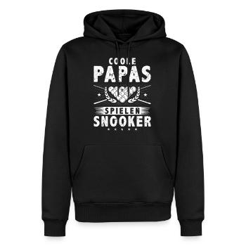 Coole Papas Spielen Snooker - Männer Premium Bio Hoodie - Schwarz - Vorne - Nico (187cm)