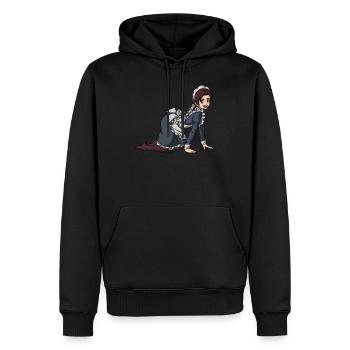 Femboy Maid Anime Boy Esthétique Travestissement - Sweat à capuche Premium bio Homme - noir - Devant - Nico (187cm)